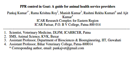 Goat Vaccination Chart